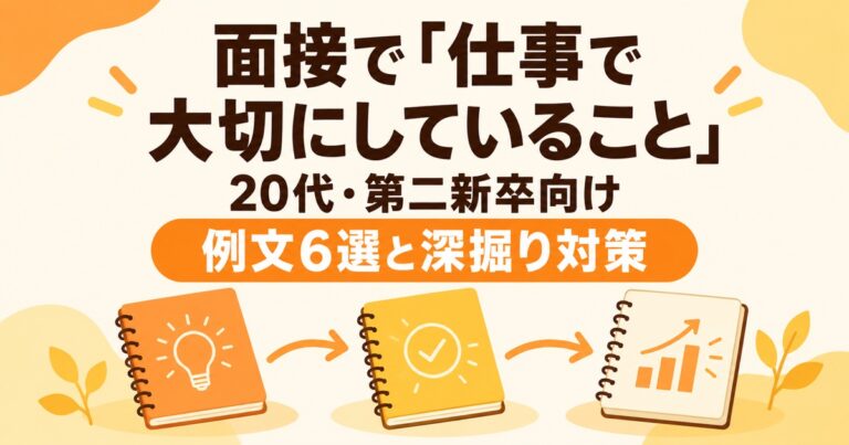 面接で「仕事で大切にしていること」は？20代向け例文6選